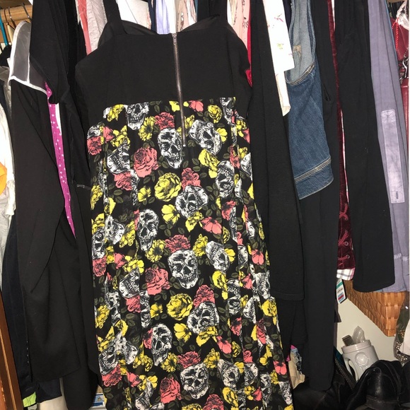 Torrid dress high/low with skulls. Like new. - Picture 2 of 8
